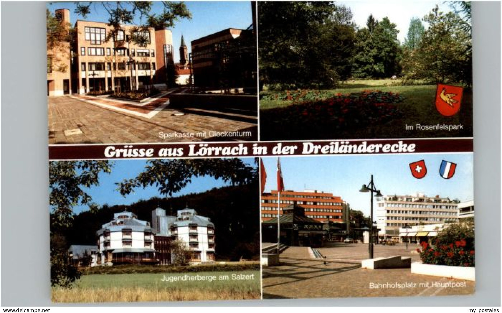 70747370 Loerrach Loerrach Rosenfelspark Sparkasse Glockenturm Jugendherberge Sa