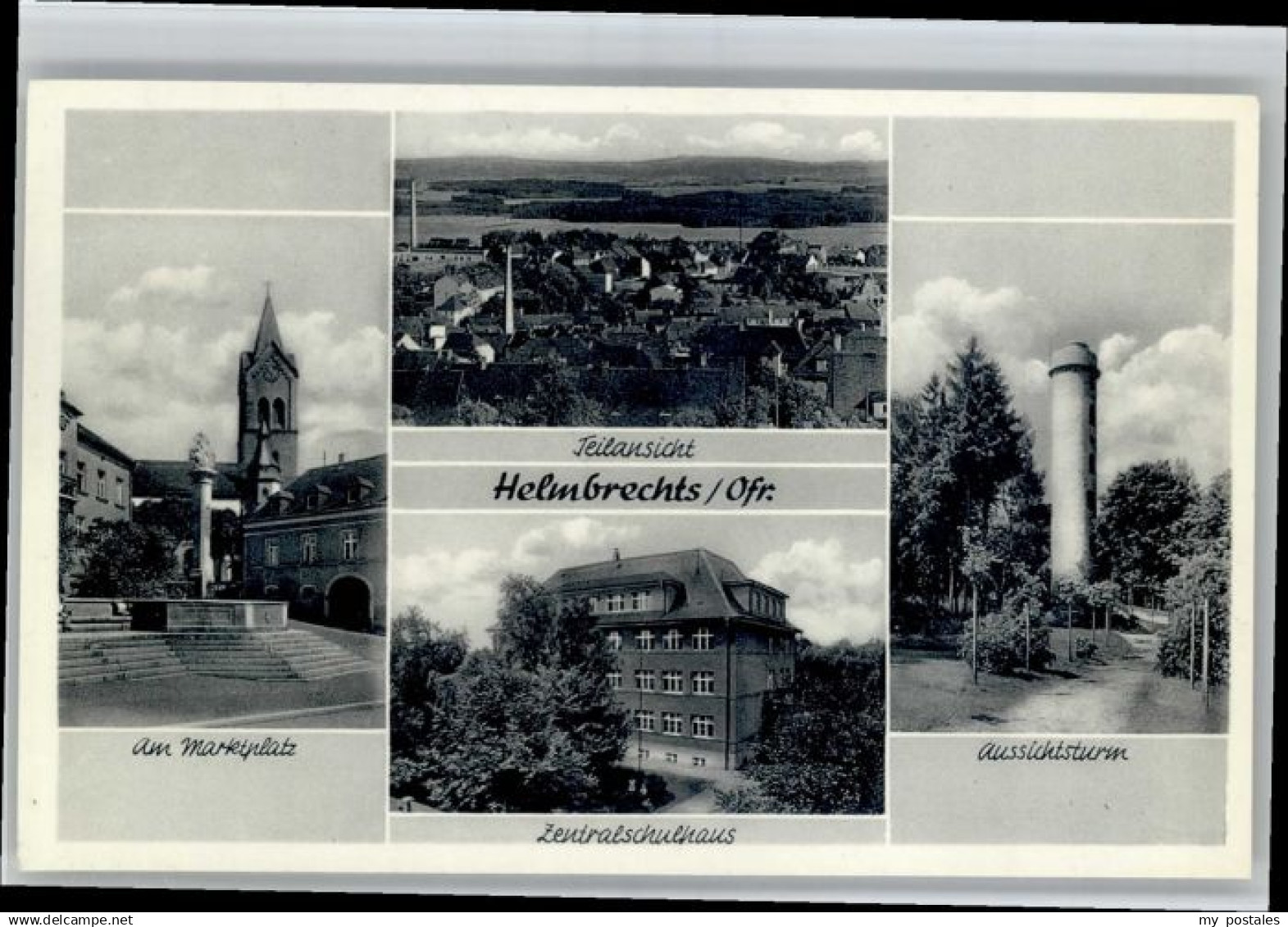 70832560 Helmbrechts Helmbrechts Marktplatz Zentralschulhaus Aussichtsturm *