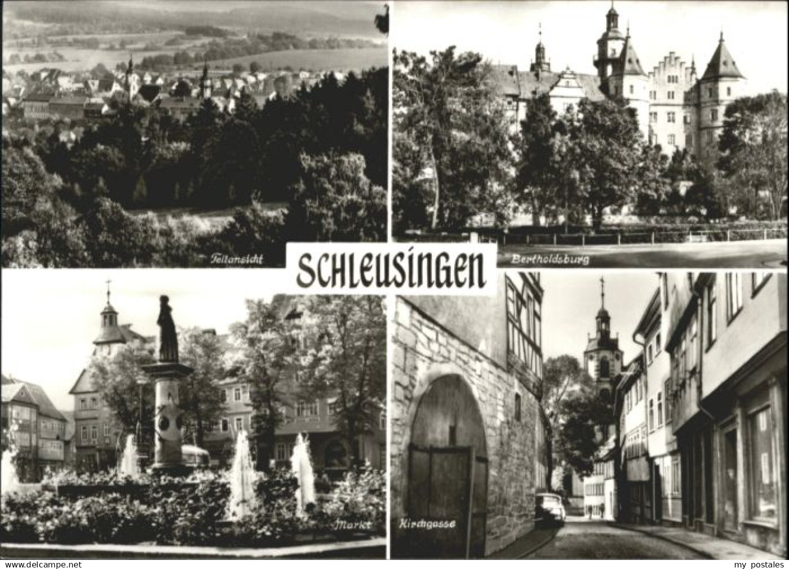 70881006 Schleusingen Schleusingen Bertholdsburg Markt Kirchgasse *