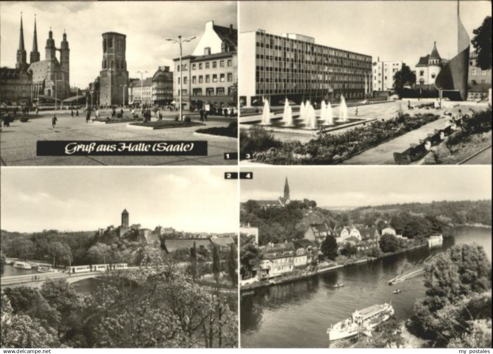 70881931 Halle Saale Halle Saale Marktplatz BurgGiebichenstein Fahnenmonument Ha