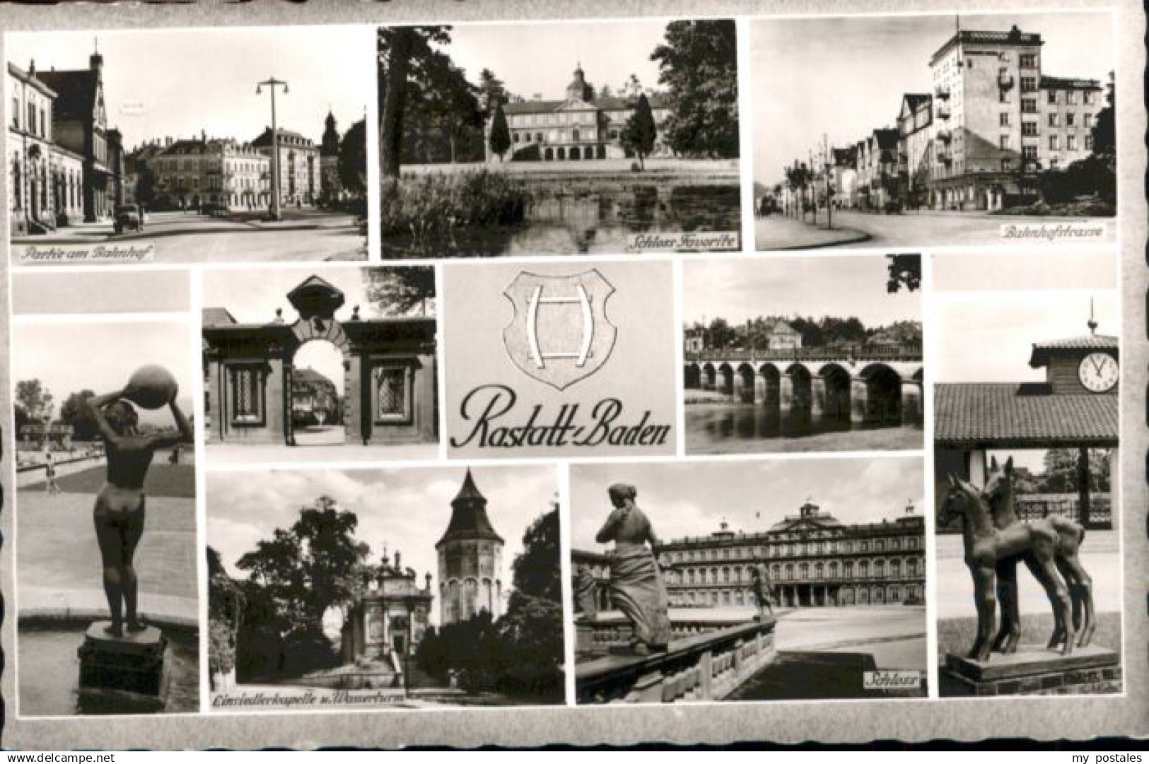 70889623 Rastatt Rastatt Baden Bahnhof Schloss Favorite Wappen *