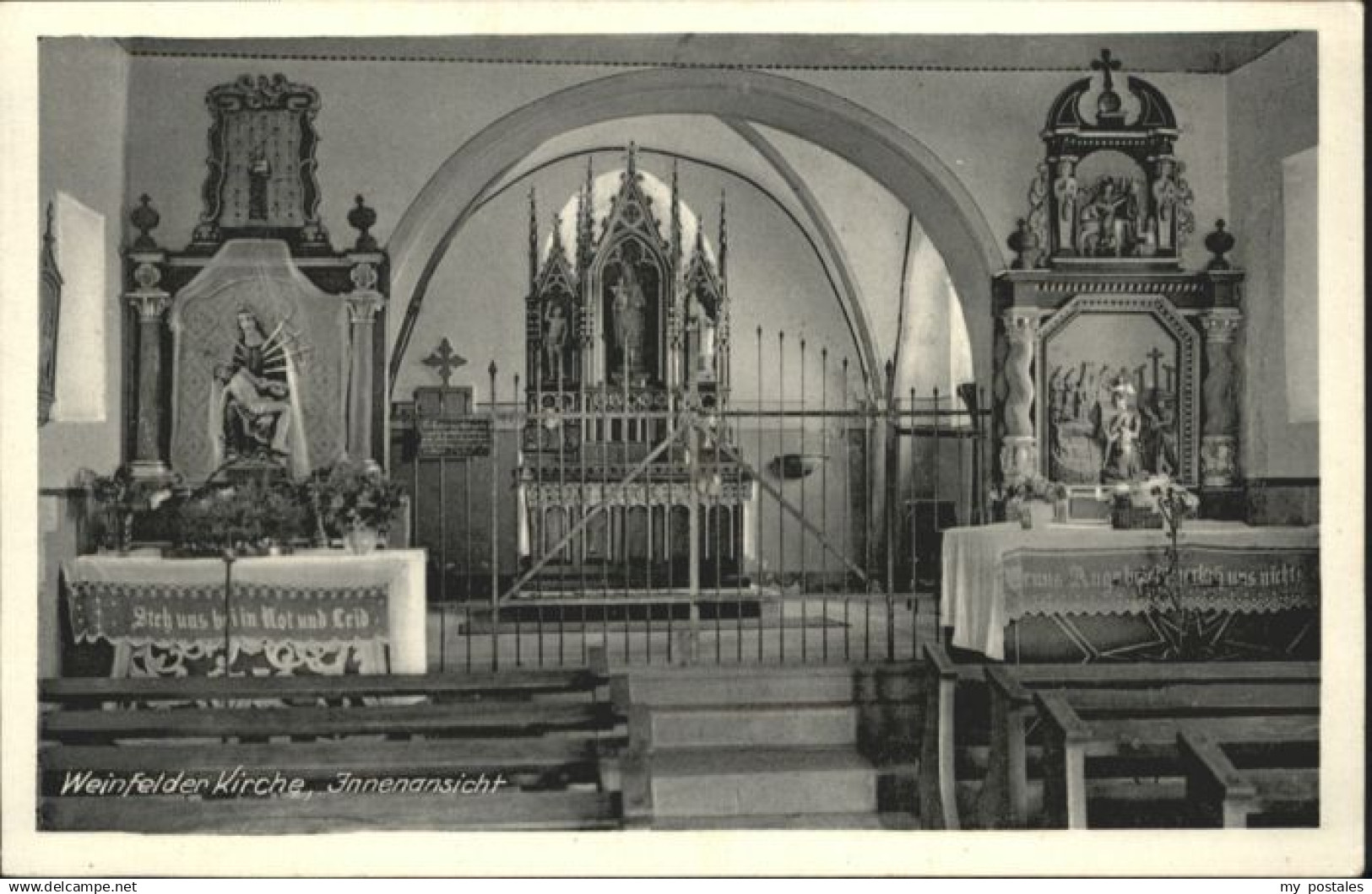 70893698 Koblenz Rhein Koblenz [Verlag Fritz Gutmann] Weinfelder Kirche *