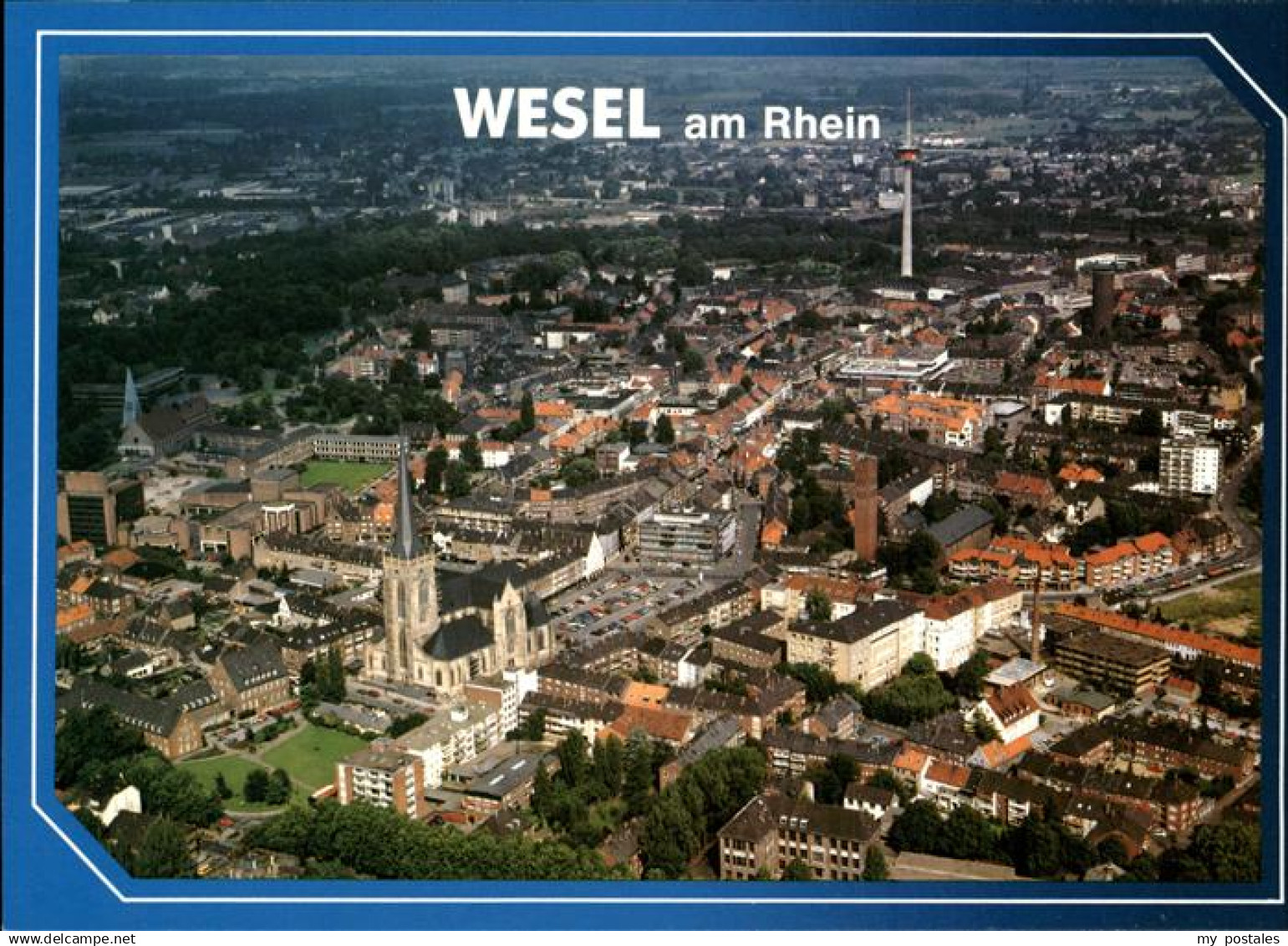 71429001 Wesel Rhein Fliegeraufnahme