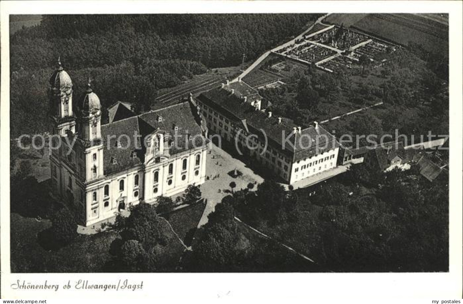 71510411 Schoenenberg Ellwangen Schloss Fliegeraufnahme Ellwangen (Jagst)