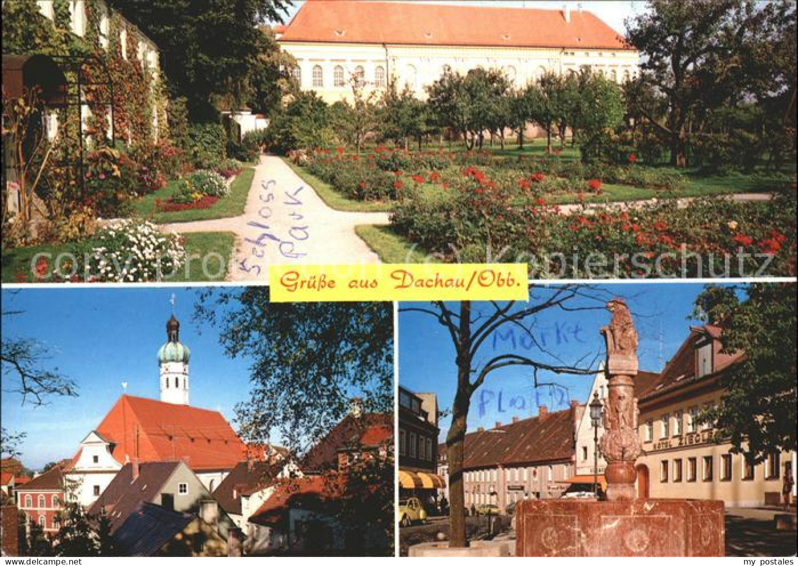 71515603 Dachau Schlosspark Kirche Marktplatz Dachau