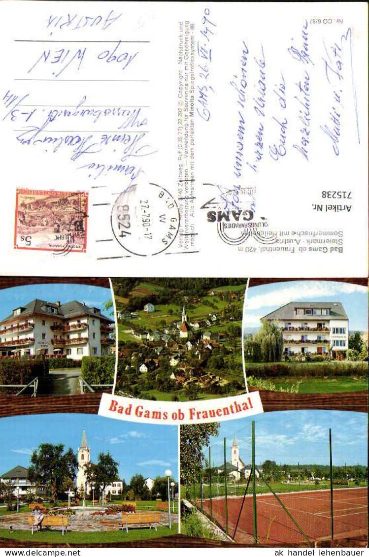 715238 Mehrbild AK Bad Gams ob Frauenthal Kirche Kurhotel Tennisplatz