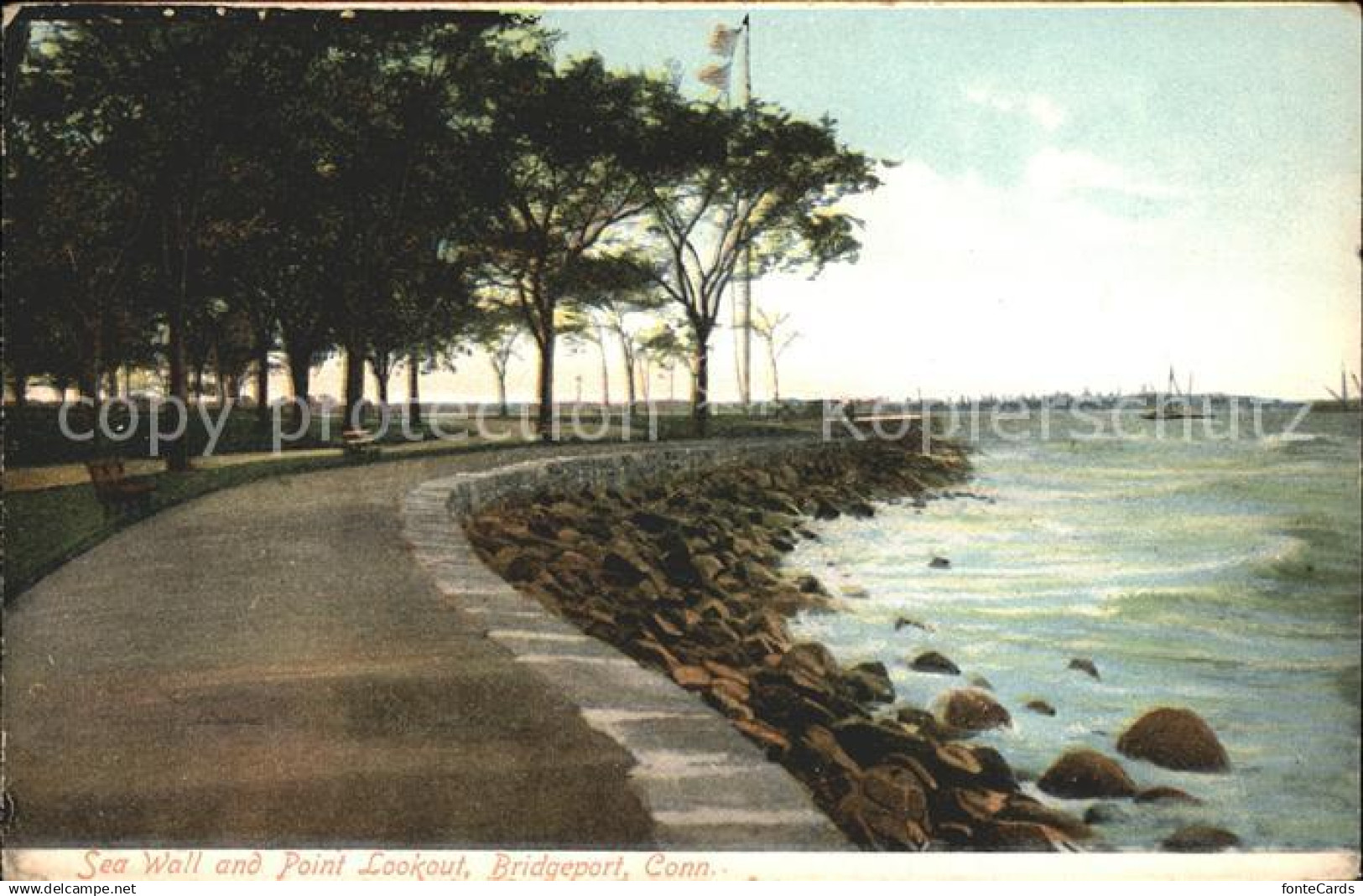 71568569 Bridgeport Connecticut Sea Wall and Point Lookout