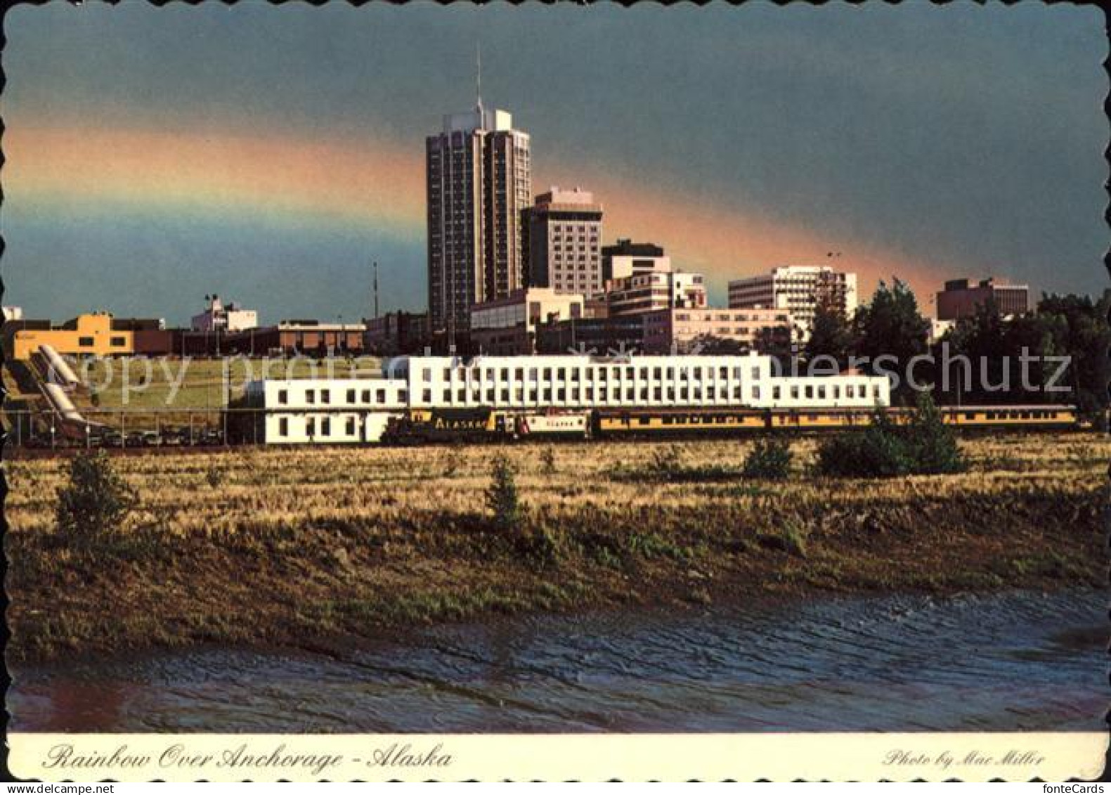 71669009 Anchorage Rainbow over the city