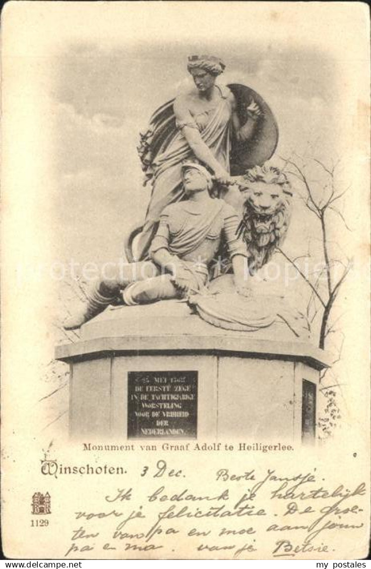 71807657 Winschoten Monument van Graaf Adolf te Heiligerlee Denkmal Skulptur