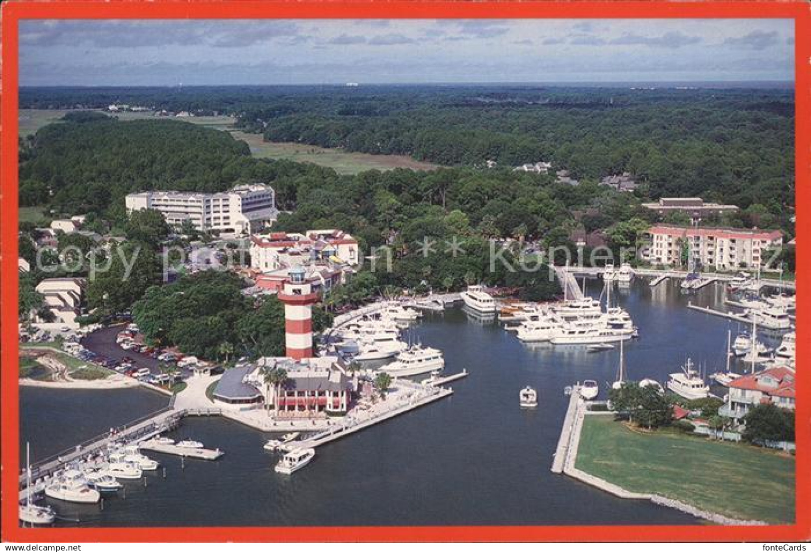 71820549 Hilton Head Island Harbour Town Lighthouse aerial view