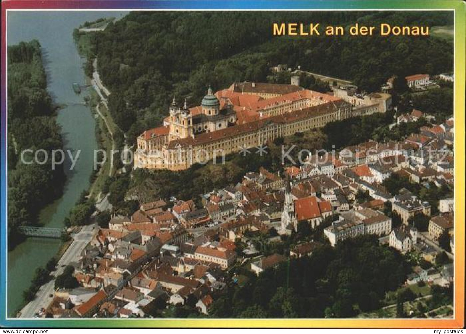 71822392 Melk Donau Stift Melk Fliegeraufnahme