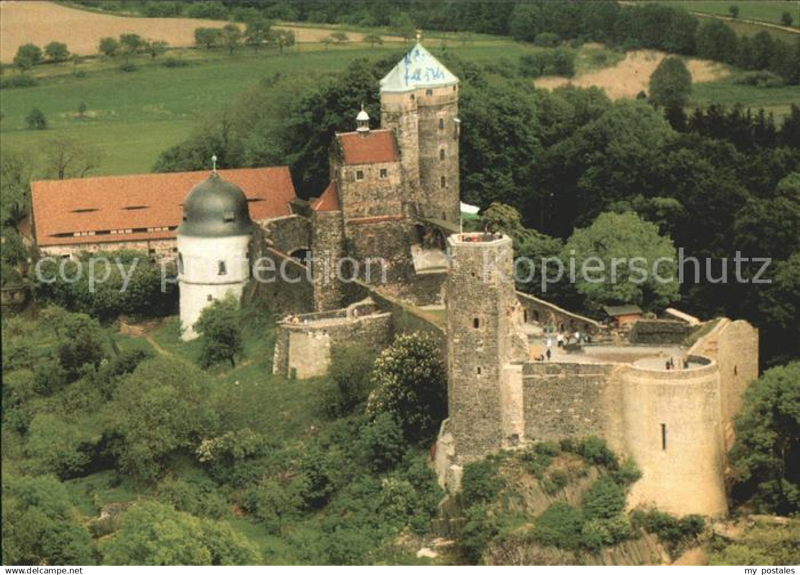 71827518 Stolpen Burg Stolpen Fliegeraufnahme