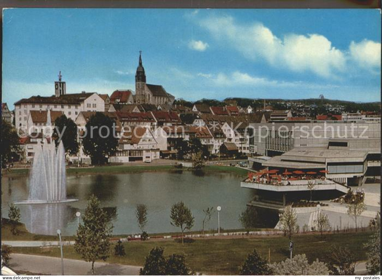 71838896 Boeblingen Kongresshalle Stadtkirche Rathaus Unterer See Fontaene Boebl