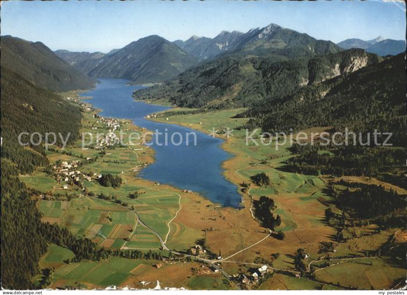 71872135 Weissensee Kaernten Fliegeraufnahme