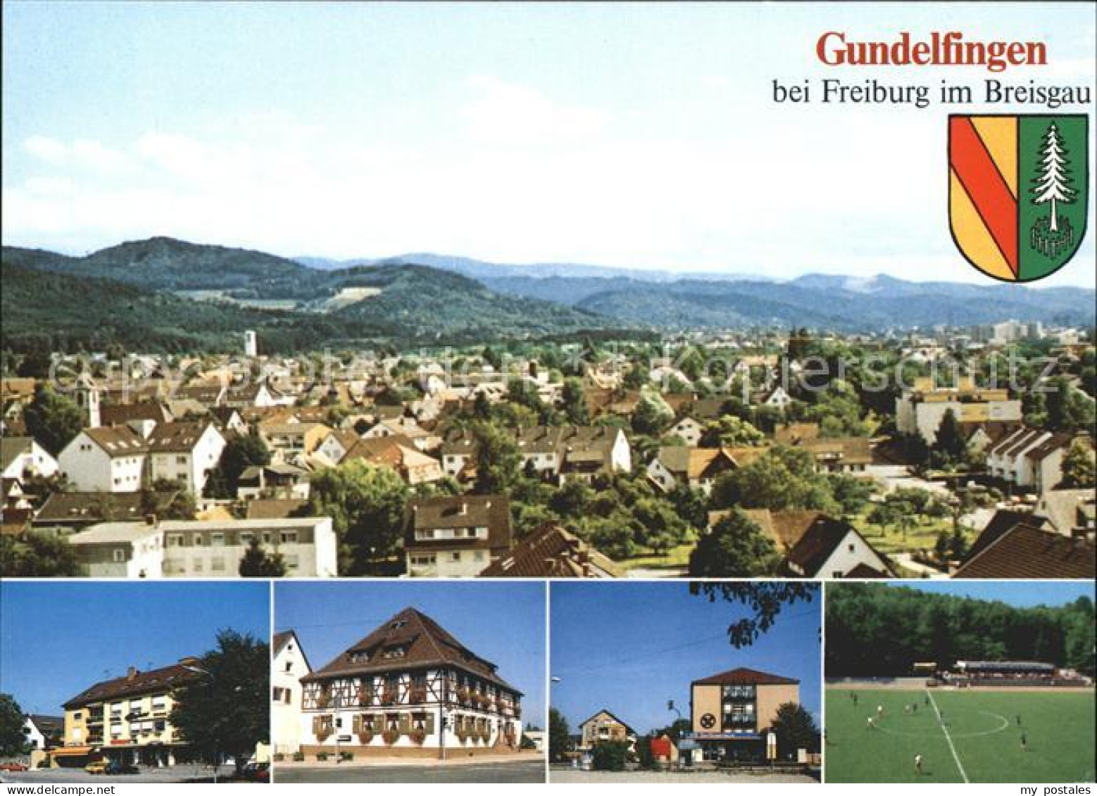 71913485 Gundelfingen Breisgau Panorama mit Teilansichten Gundelfingen Breisgau