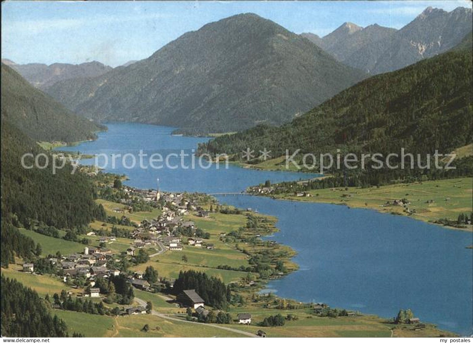 71935627 Weissensee Kaernten Fliegeraufnahme Weissensee