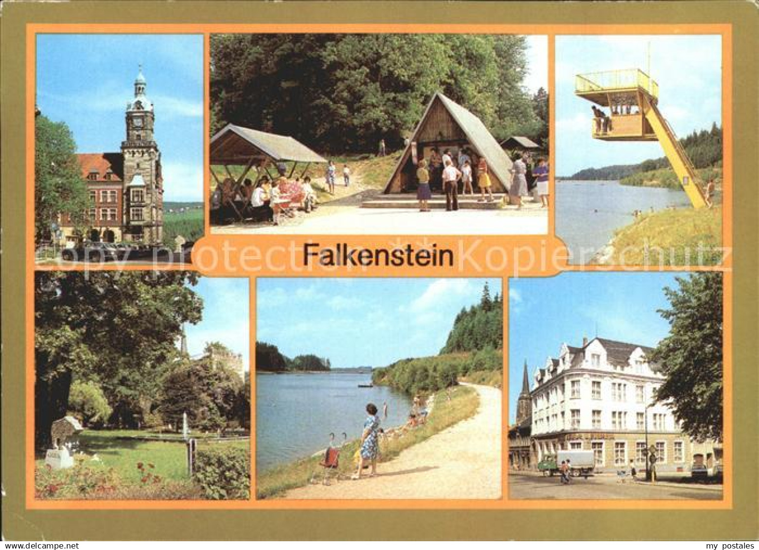 71977857 Falkenstein Vogtland Rathaus Talsperre Schlossfelsen