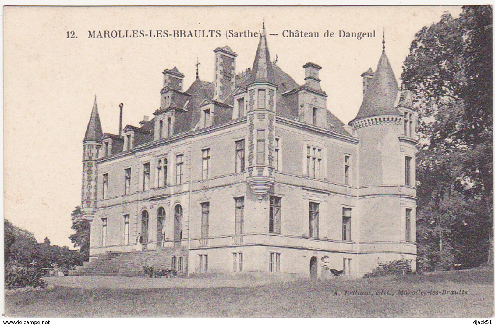 72 - MAROLLES-LES-BRAULTS (Sarthe) - Château de Dangeul - 1906