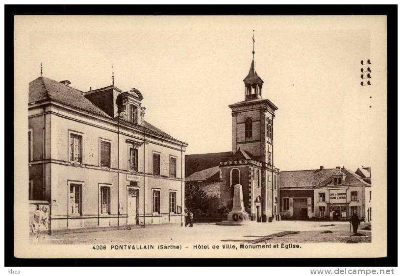 72 Pontvallain mairie eglise D72D K72243K C72243C RH073006