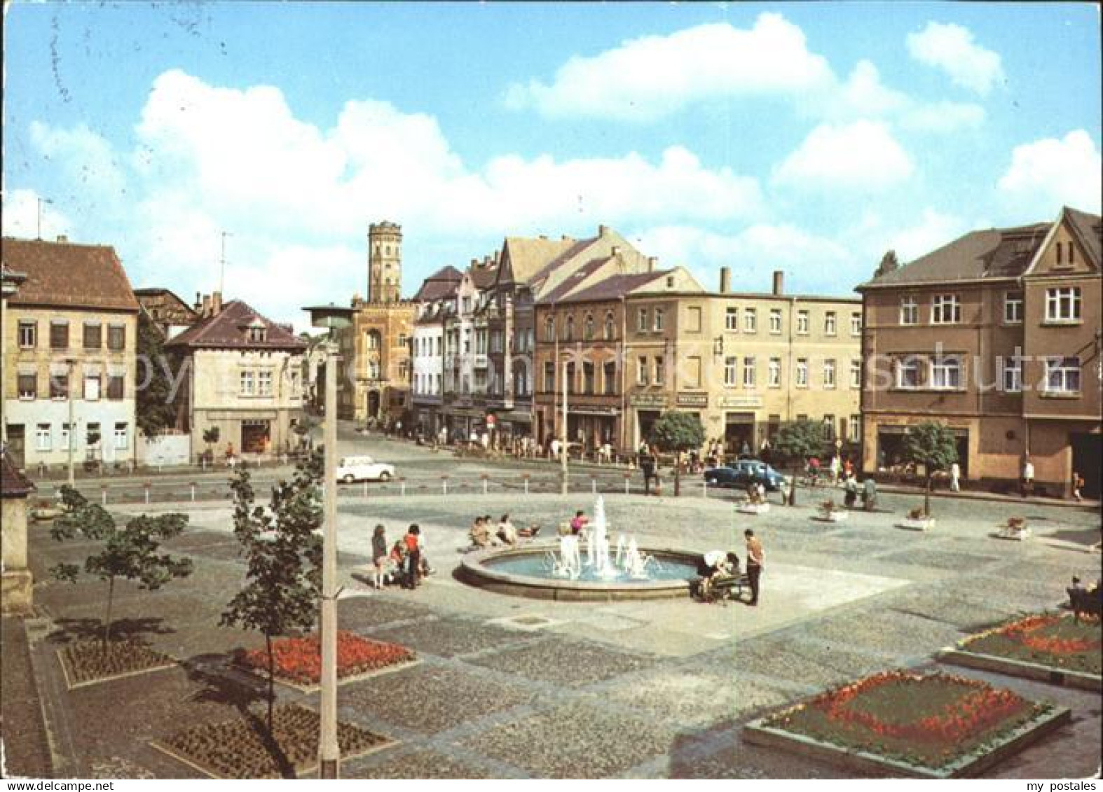 72022331 Meuselwitz Marktplatz Springbrunnen