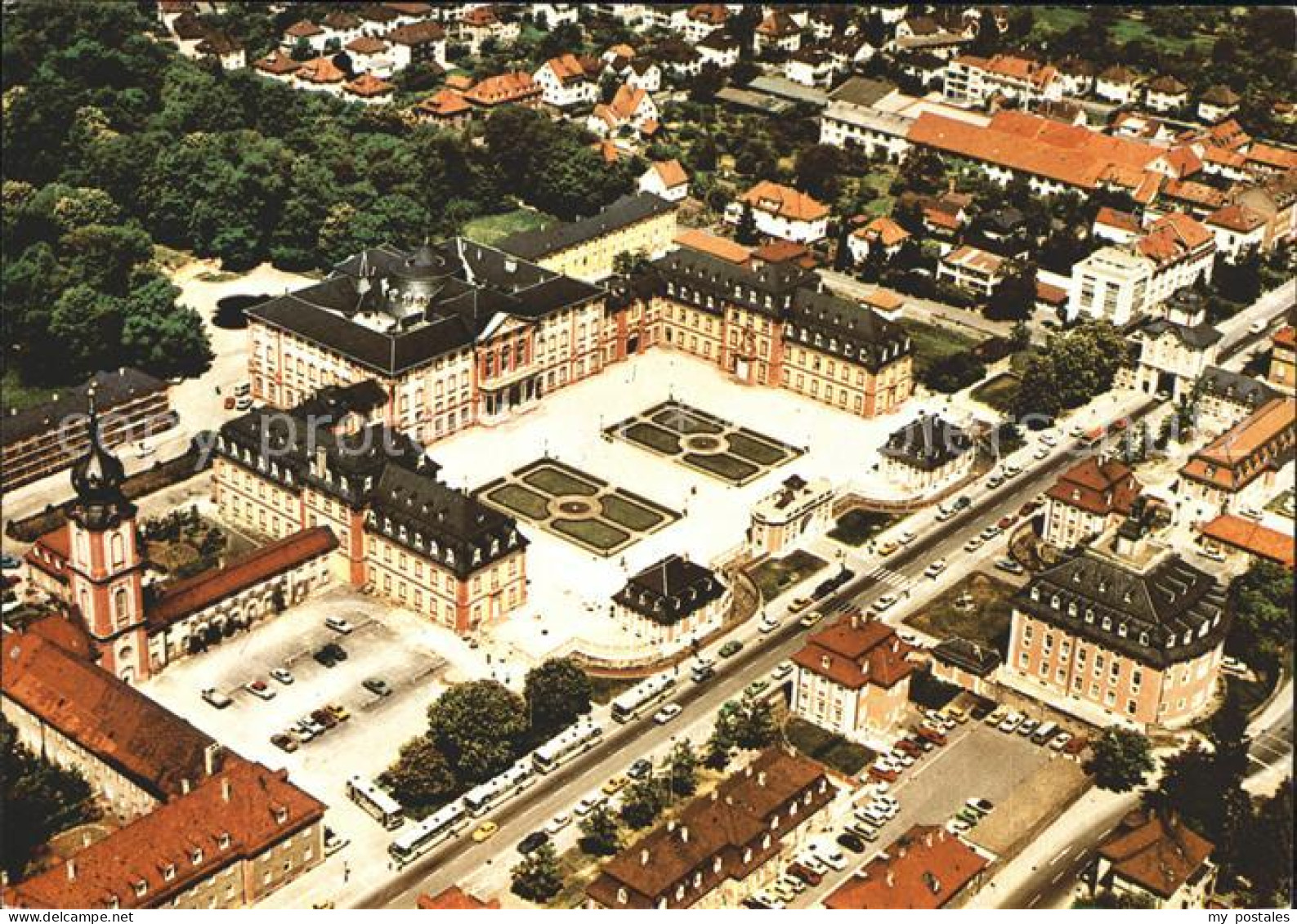 72050234 Bruchsal Schloss Fliegeraufnahme Bruchsal