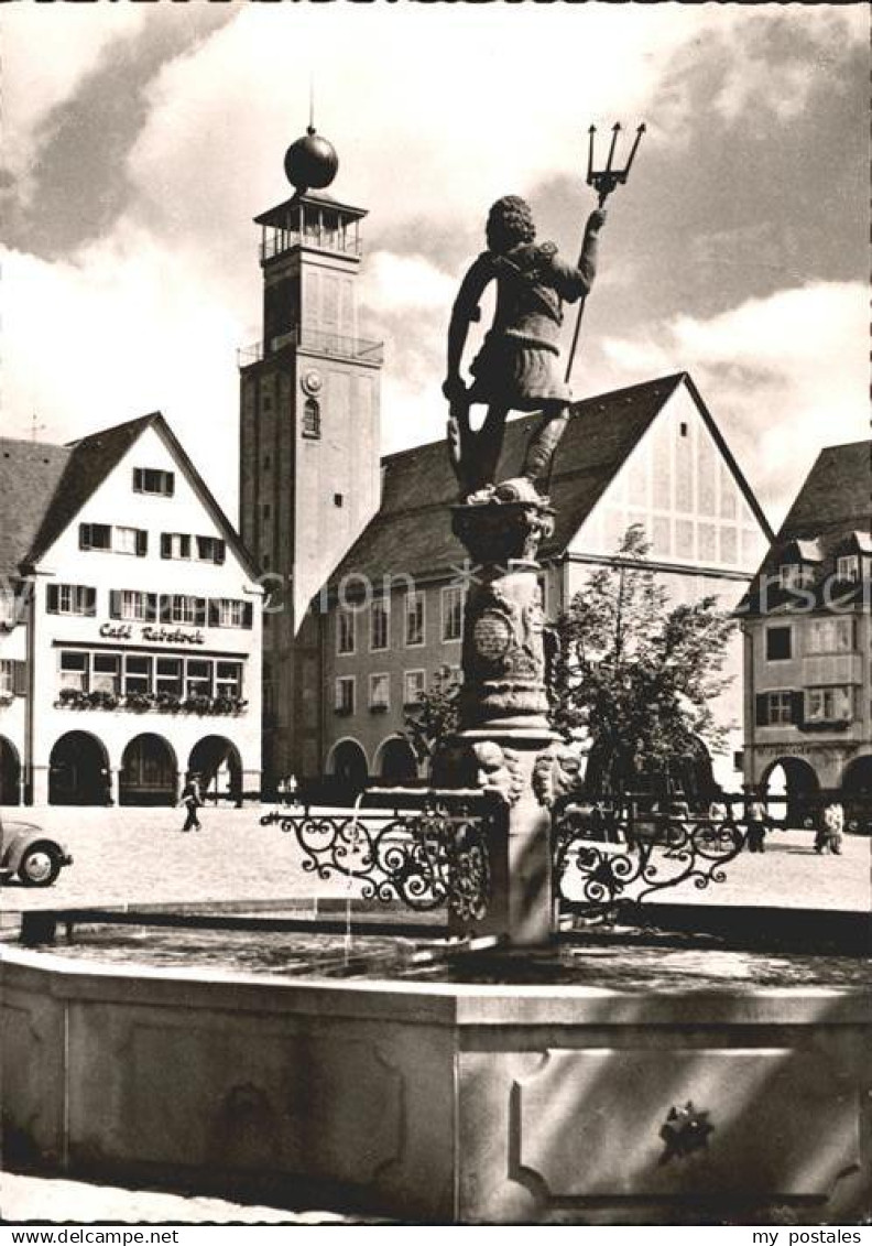 72063622 Freudenstadt Marktplatz Neptunbrunnen Rathaus Freudenstadt