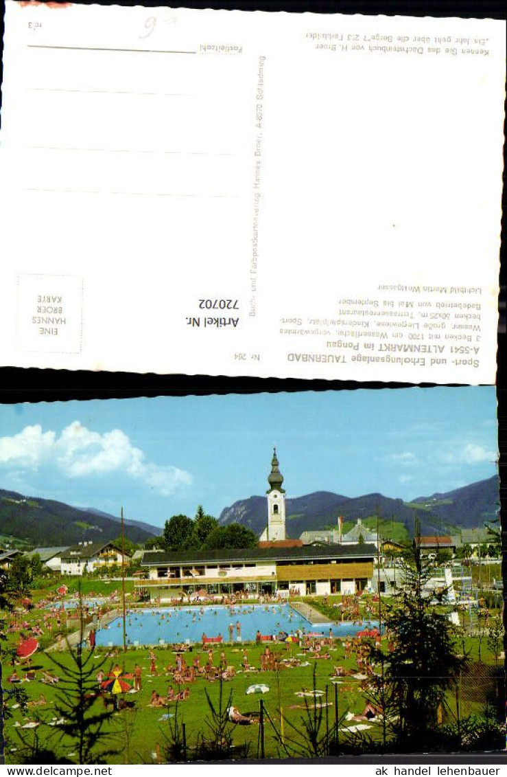 720702 Altenmarkt im Pongau Tauernbad Freibad Kirche