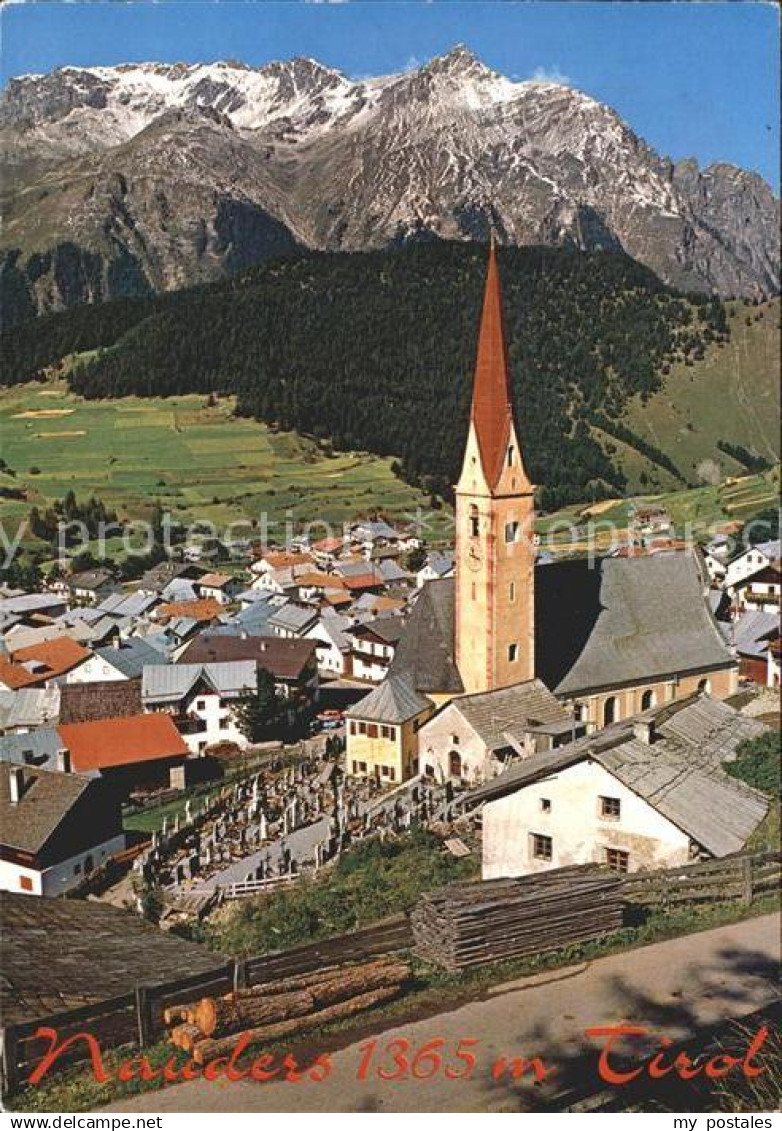 72092991 Nauders Tirol Ortsblick mit Kirche