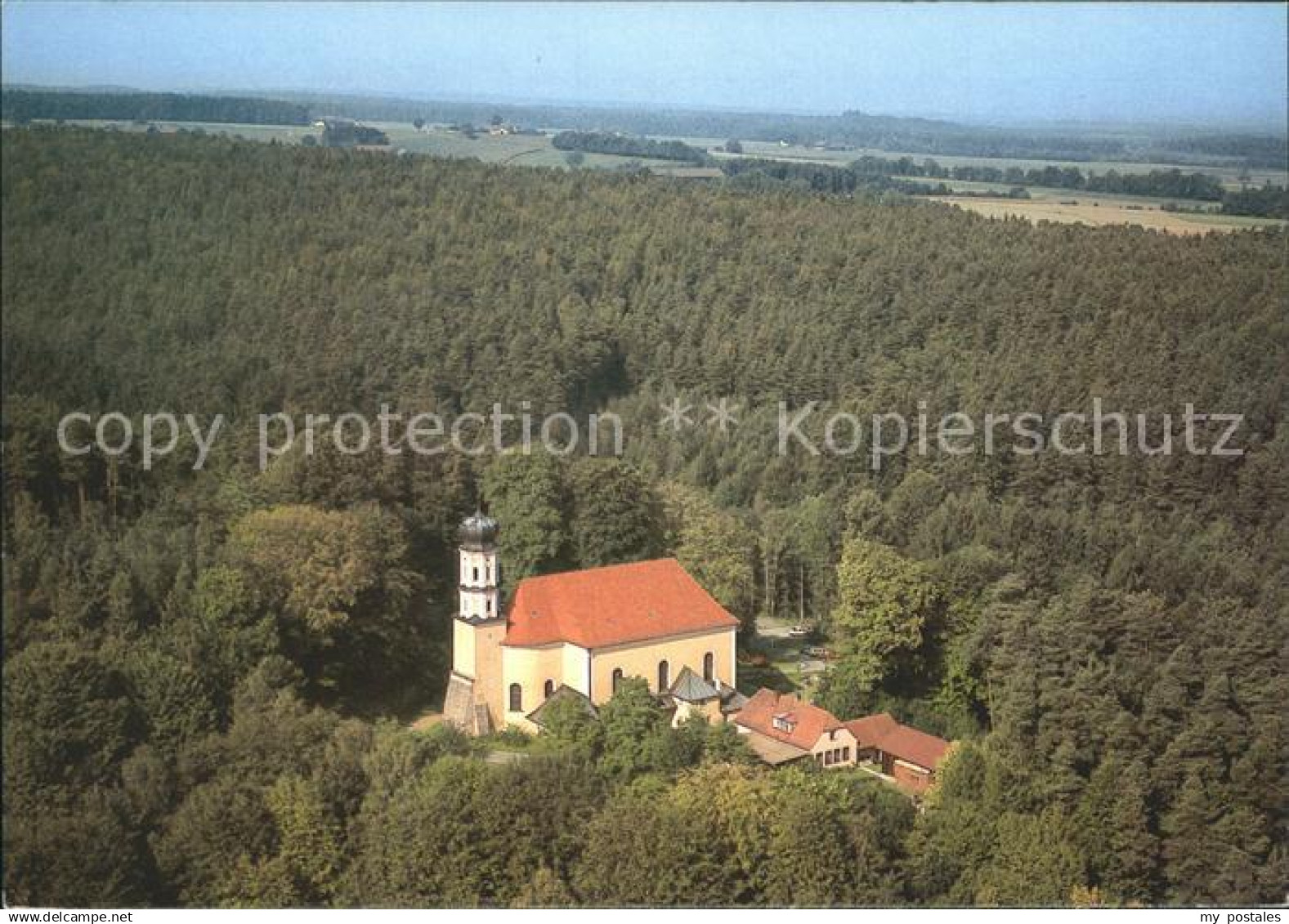 72113869 Roding Regen Wallfahrtskirche Heilbruennl Fliegeraufnahme