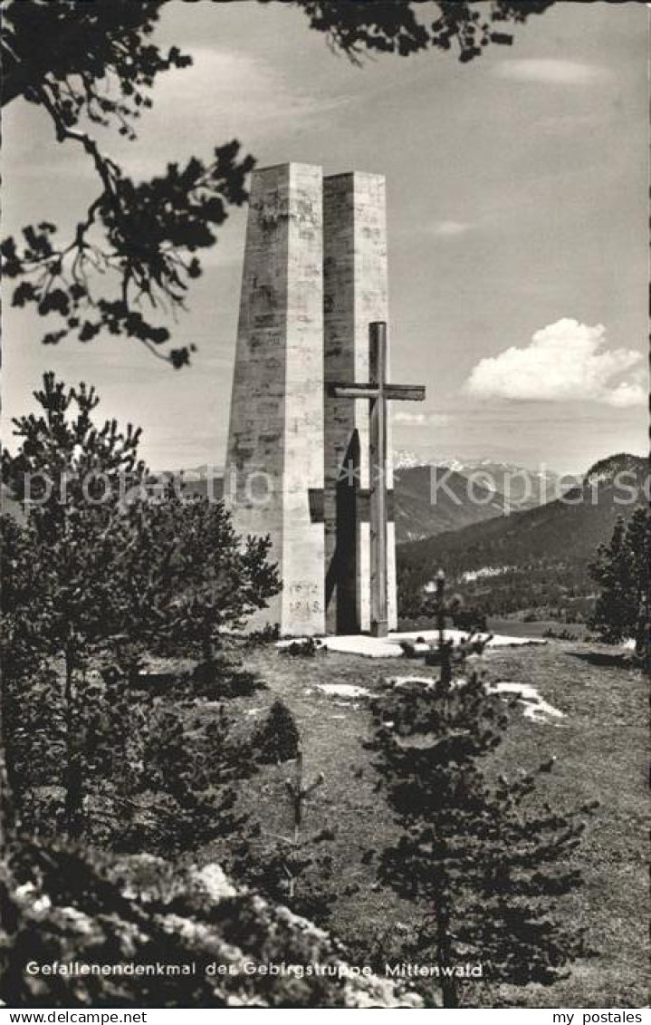 72197812 Mittenwald Bayern Gefallenendenkmal der Gebirgstruppe Mittenwald