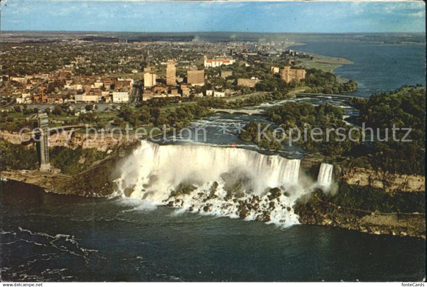 72271908 Ontario Canada Niagara Falls American Falls Niagara River aerial view