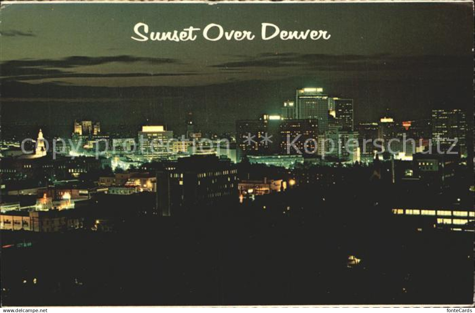 72289675 Denver Colorado Sunset over Denver