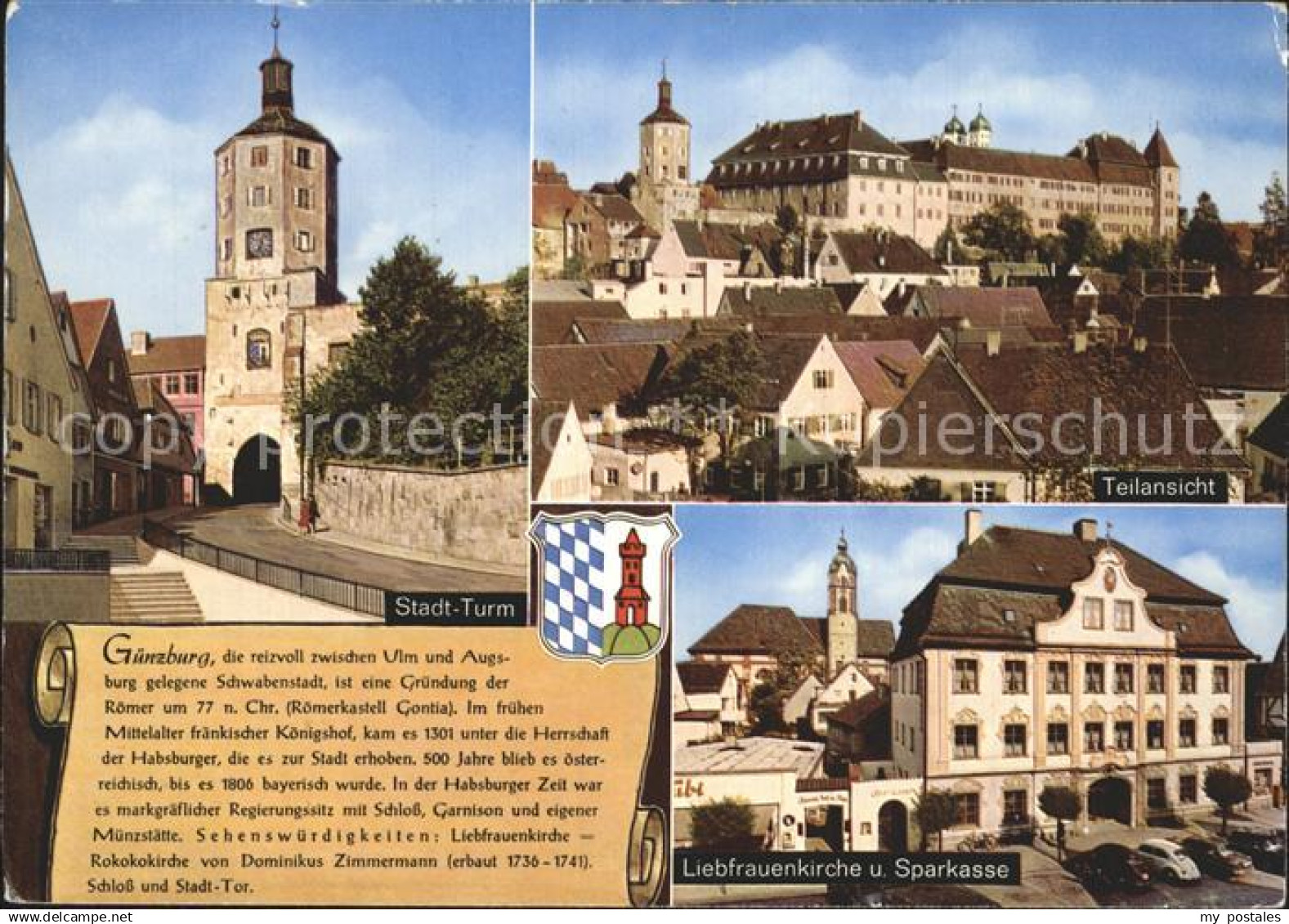 72311576 Guenzburg Teilansicht Liebfrauenkirche Stadtturm Guenzburg