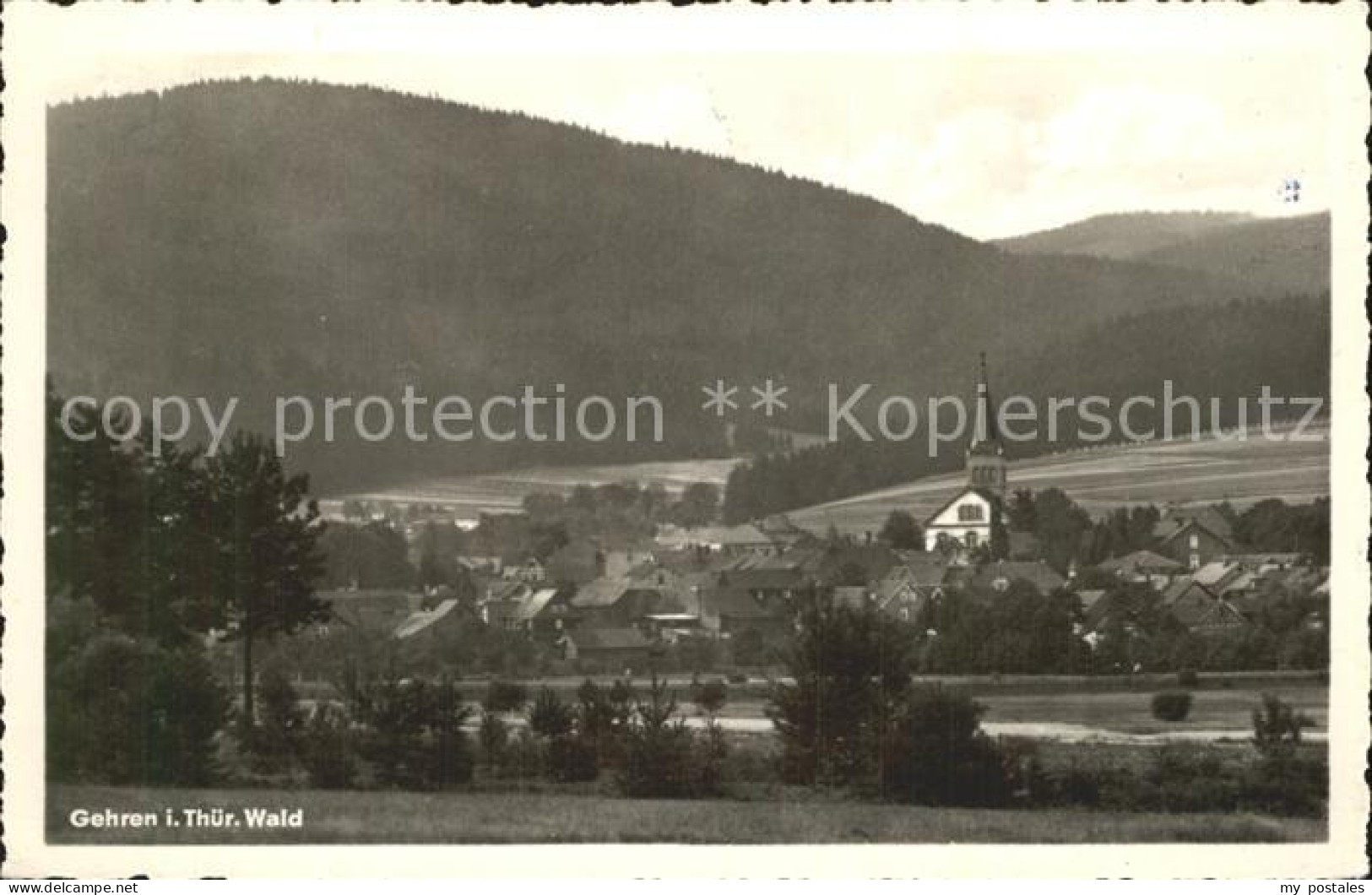 72330654 Gehren Thueringen Ortsansicht mit Kirche Thueringer Wald Gehren Thuerin