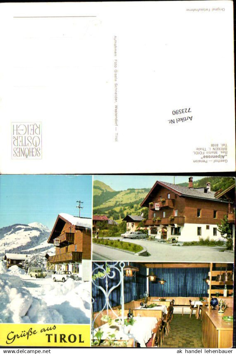 723590 Brixen Gasthof Pension Alpenrose Brixen im Thale Bez. Kitzbühel