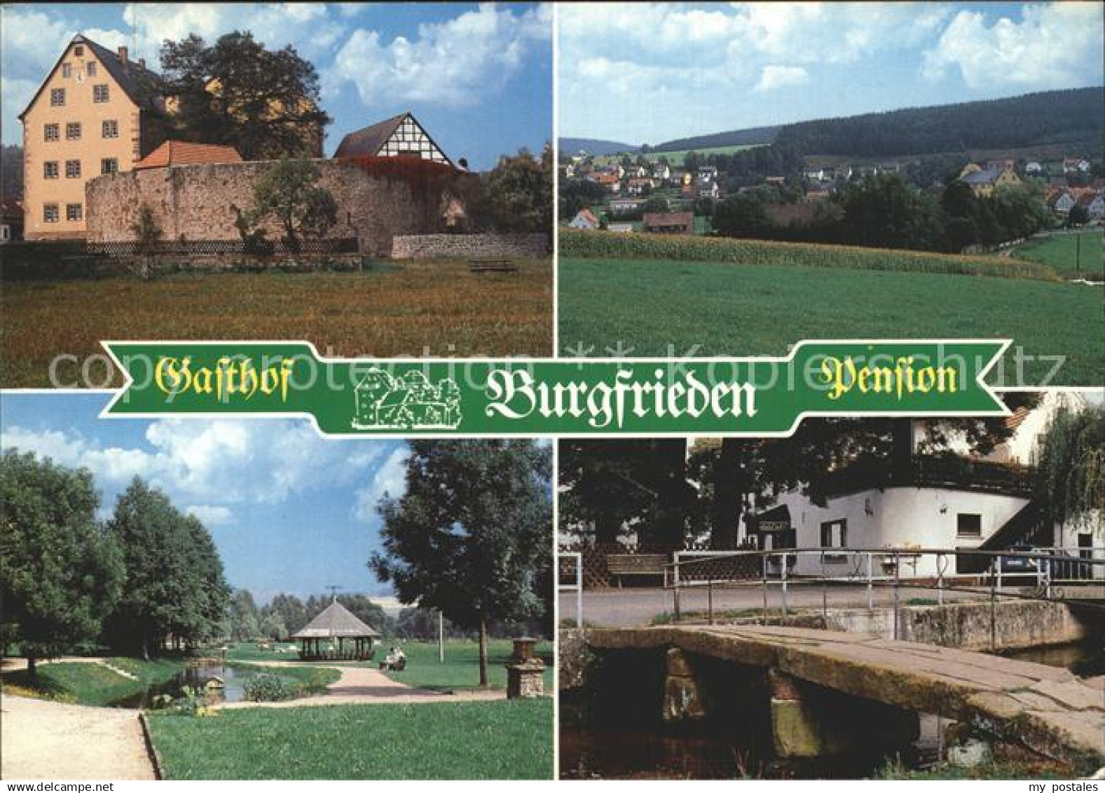 72375792 Burgjoss Gasthof Burgfrieden Pension Naturpark Spessart Panorama Brueck