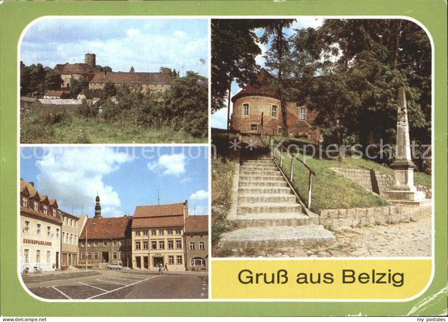 72381461 Belzig Bad Markt Postmeilensaeule Belzig Bad