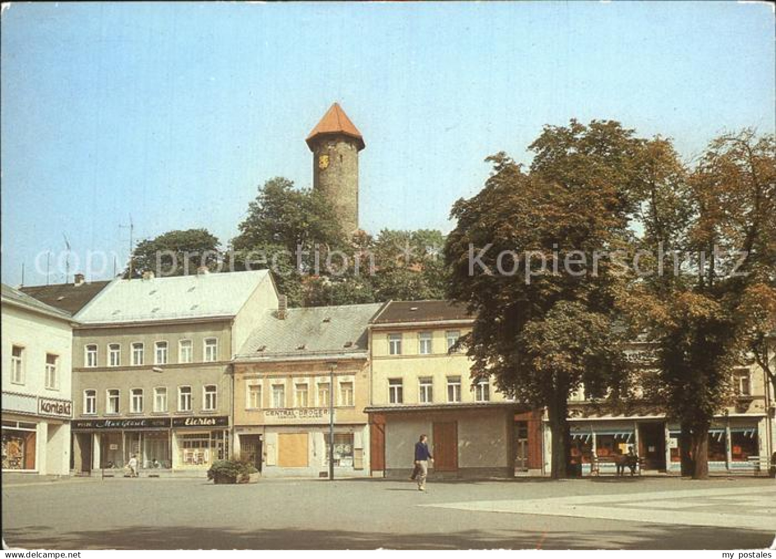 72423620 Auerbach Vogtland Friedensplatz mit Schlossblick Auerbach