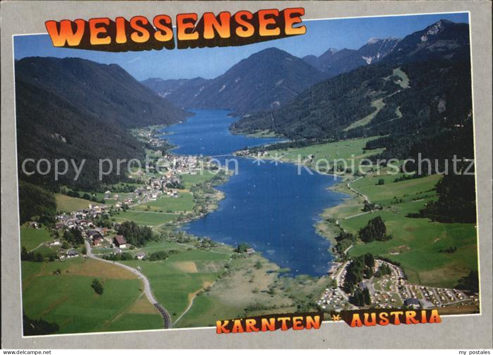 72438998 Weissensee Kaernten Fliegeraufnahme Weissensee