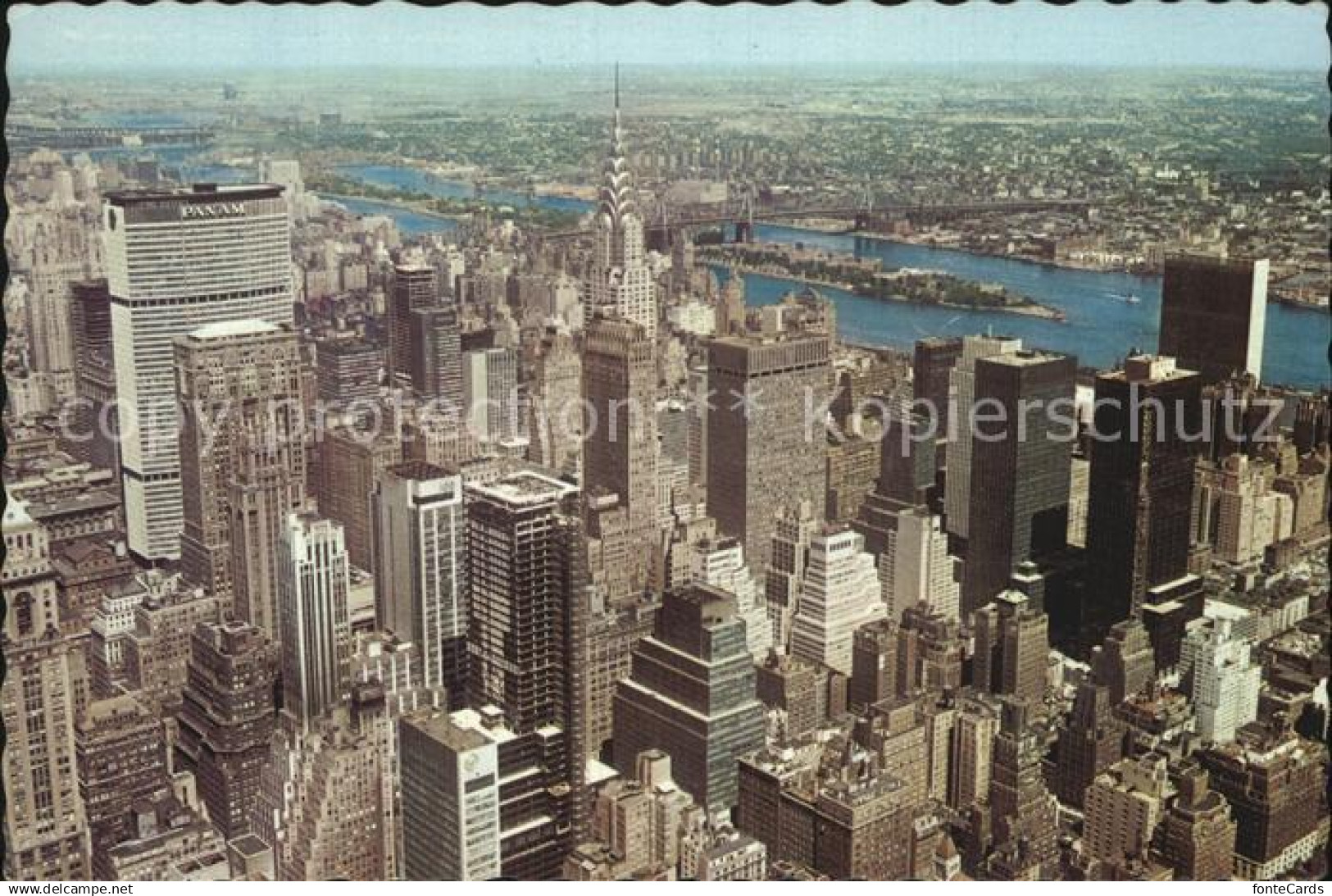 72463213 New York City Pan Am Building Chrysler Building UN East River from Empi