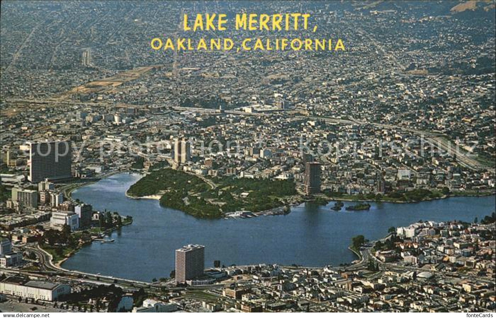 72475613 Oakland California Lake Merrit Kaiser Center Oakland Auditorium Aerial