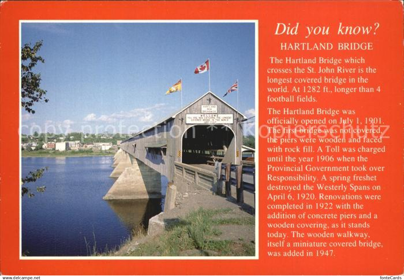 72478672 New Brunswick Nouveau Brunswick Hartland Bridge