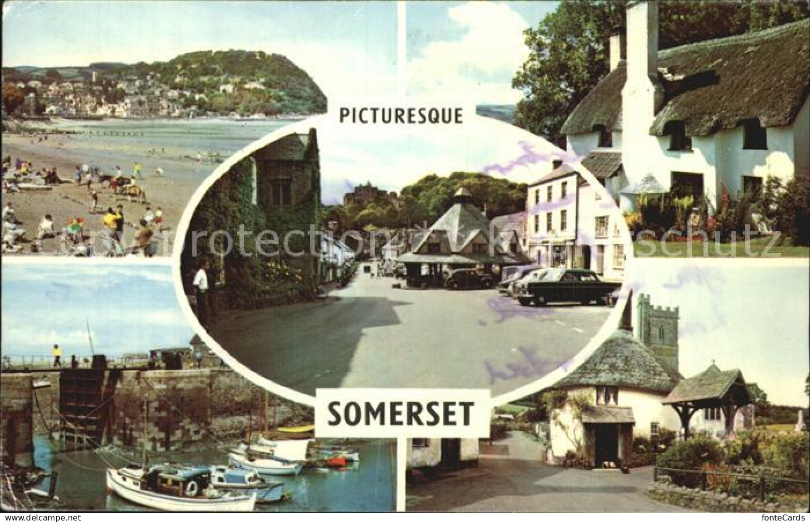 72503360 Somerset UK Hafen Strand Burg Somerset UK