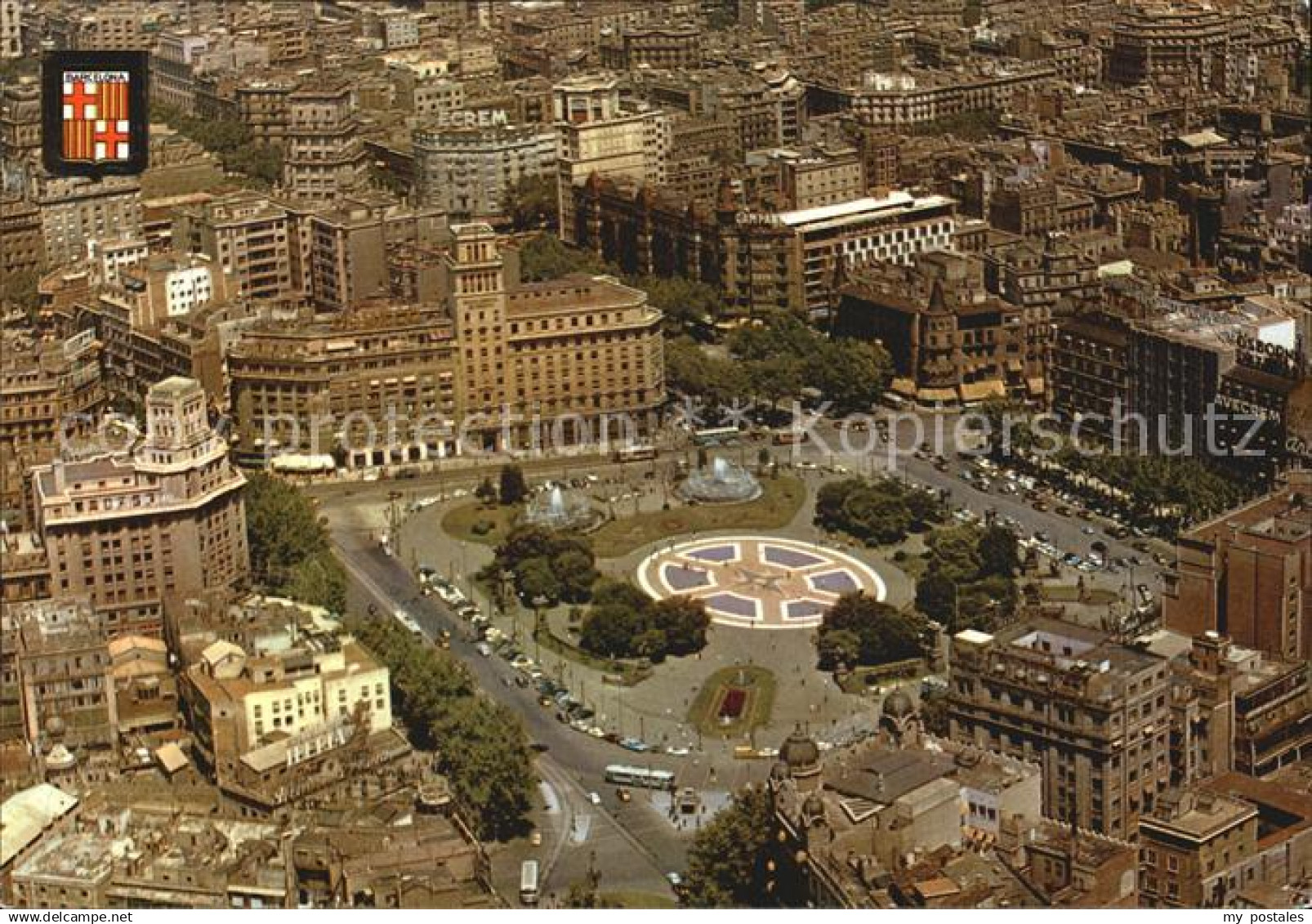 72518120 Barcelona Cataluna Plaza Cataluna vista aerea