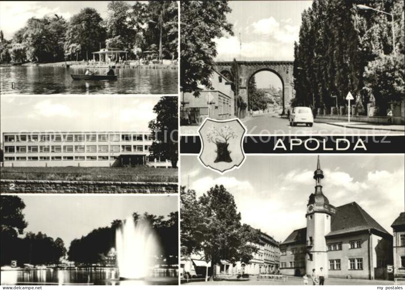 72524581 Apolda Politechnische Oberschule Rathaus Viadukt  Apolda