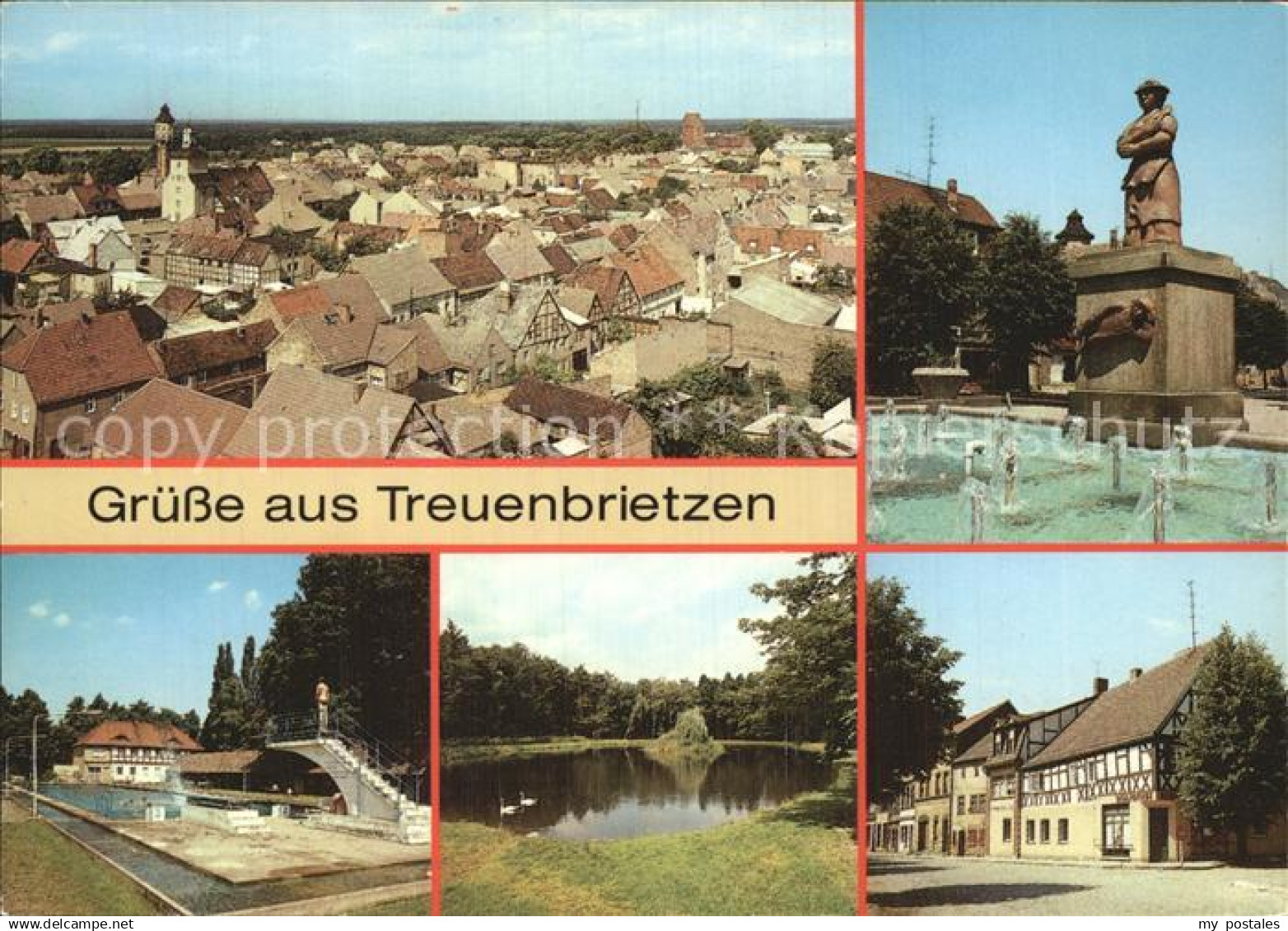 72545335 Treuenbrietzen Sabinchenbrunnen Freibad Schwanenteich Bibliothek