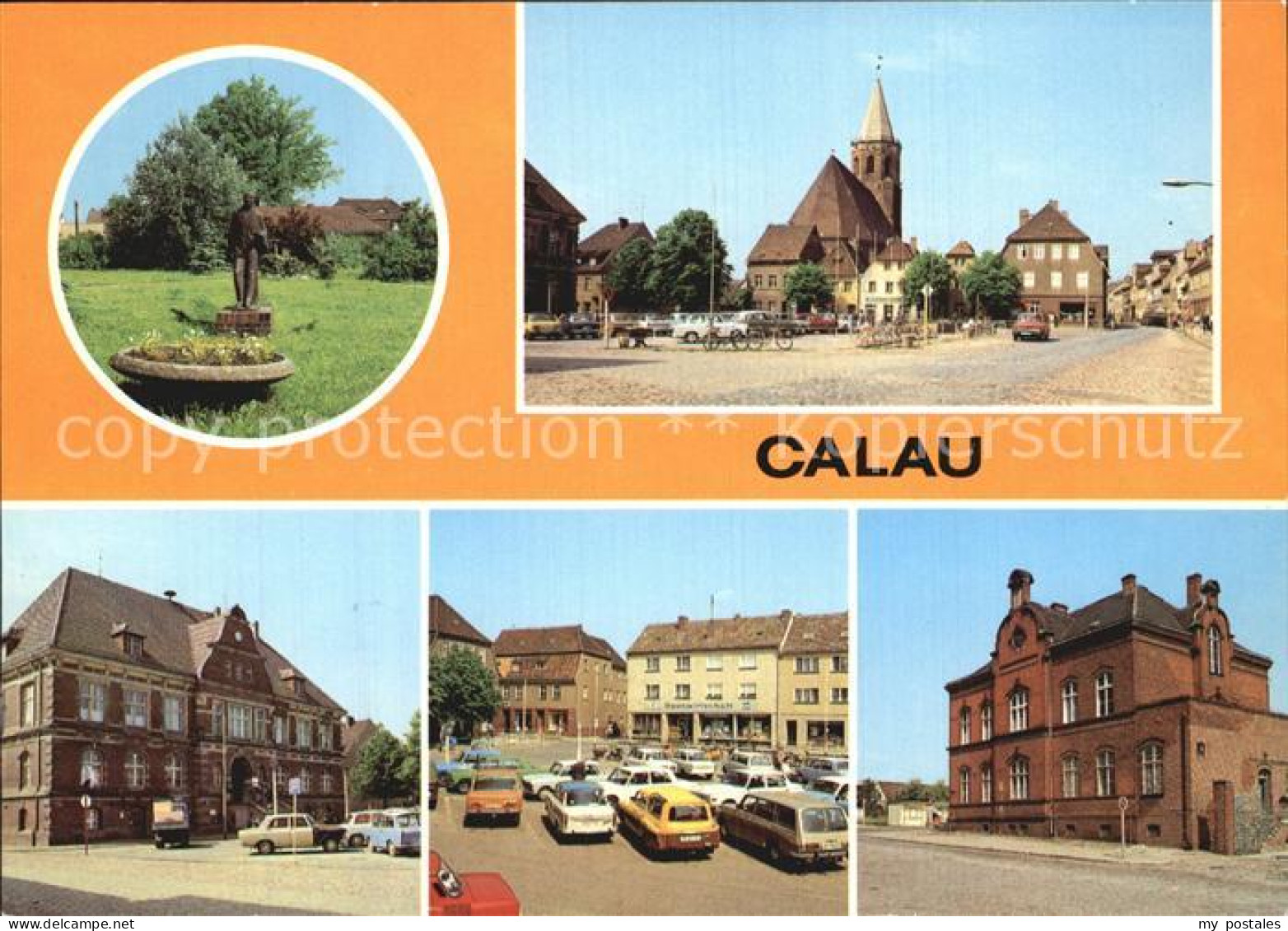 72550653 Calau Parkanlage Park Rathaus Post Platz des Friedens