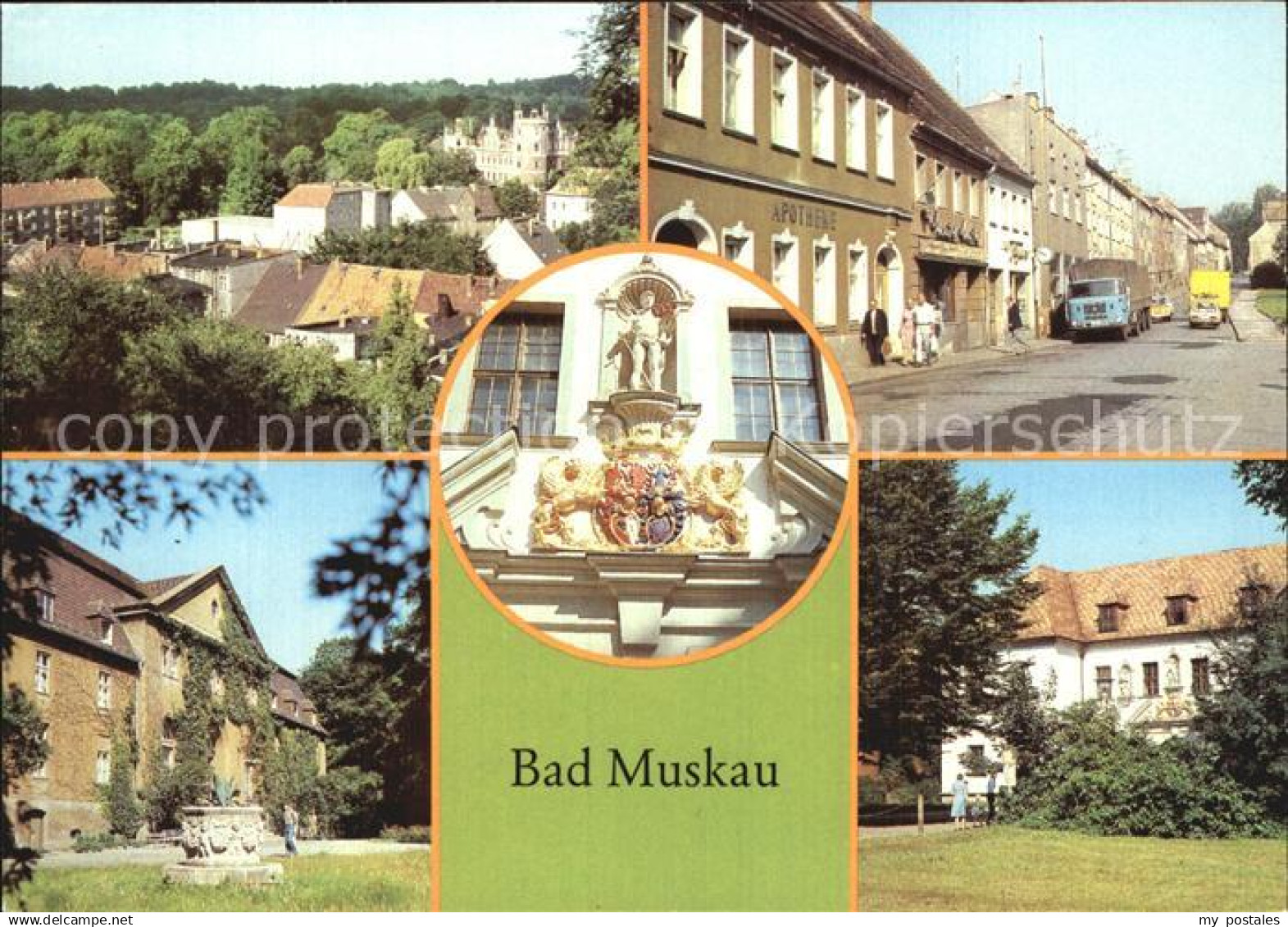 72551349 Bad Muskau Oberlausitz altes Schloss Wappen Moorbad