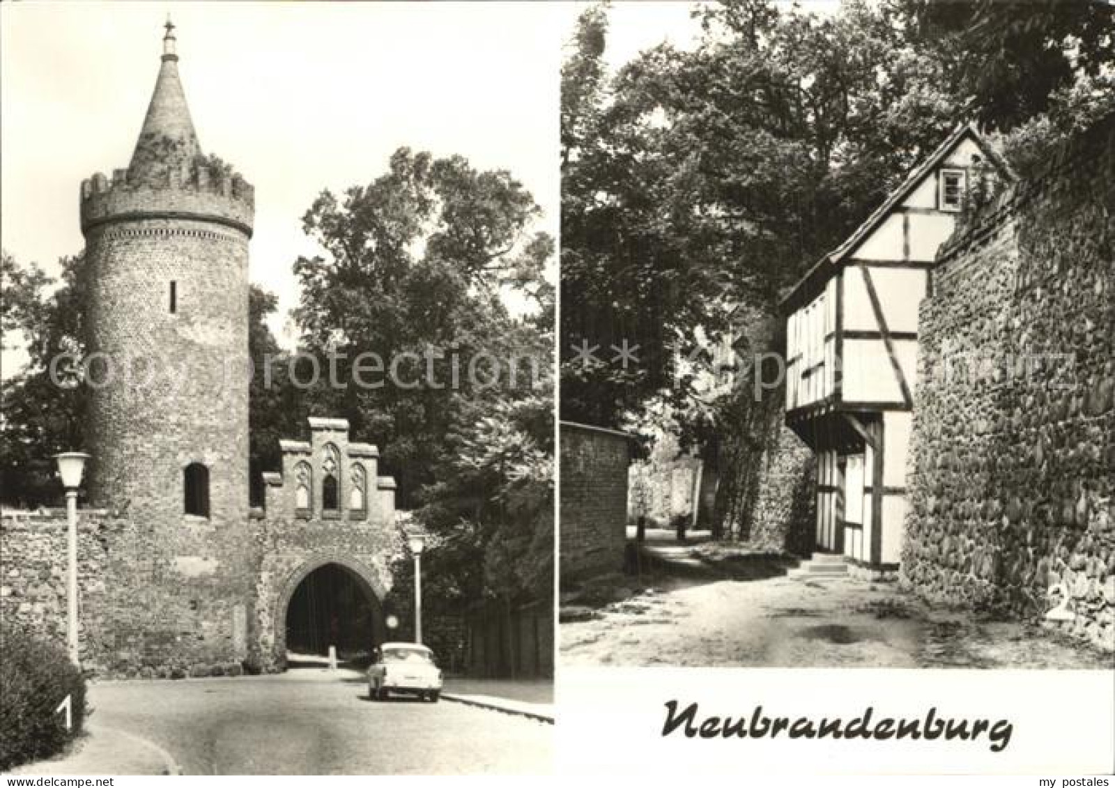 72552509 Neubrandenburg Fangelturm Gasse Fachwerkhaus Neubrandenburg