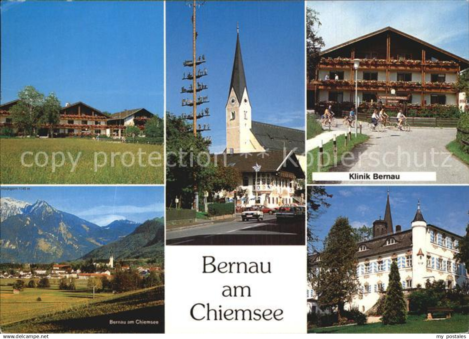 72567461 Bernau Chiemsee Kirchenpartie und Klinik Bernau